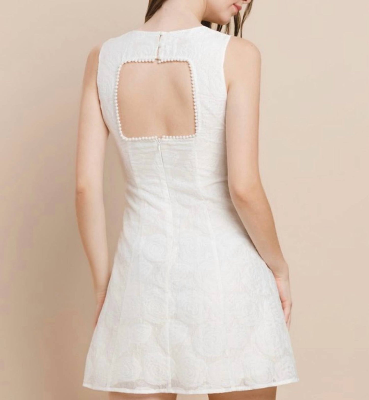 Pretty Follies - Textured Floral Back Detail Dress