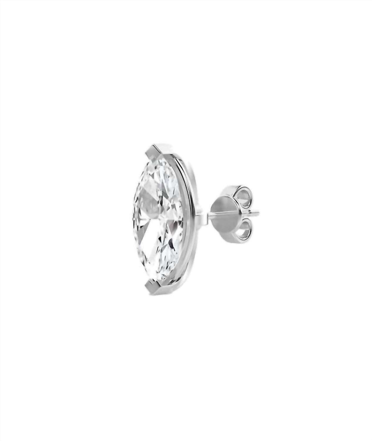 Diana M Jewels - महिला 1.5 कैरेट मार्क्विस लैब डायमंड स्टड इयररिंग्स