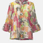 Joseph Ribkoff - Geo Print Ruffled Jacket