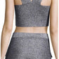 A.L.C. - Metallic Knit Crop Top