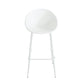 Modern Gable Outdoor Barstool Set of 2 in White