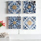 Abstract Wall Decor Accents (Set of 4) - White / Blue