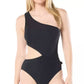 Michael Kors - One Shoulder Side Cutout Swimsuit