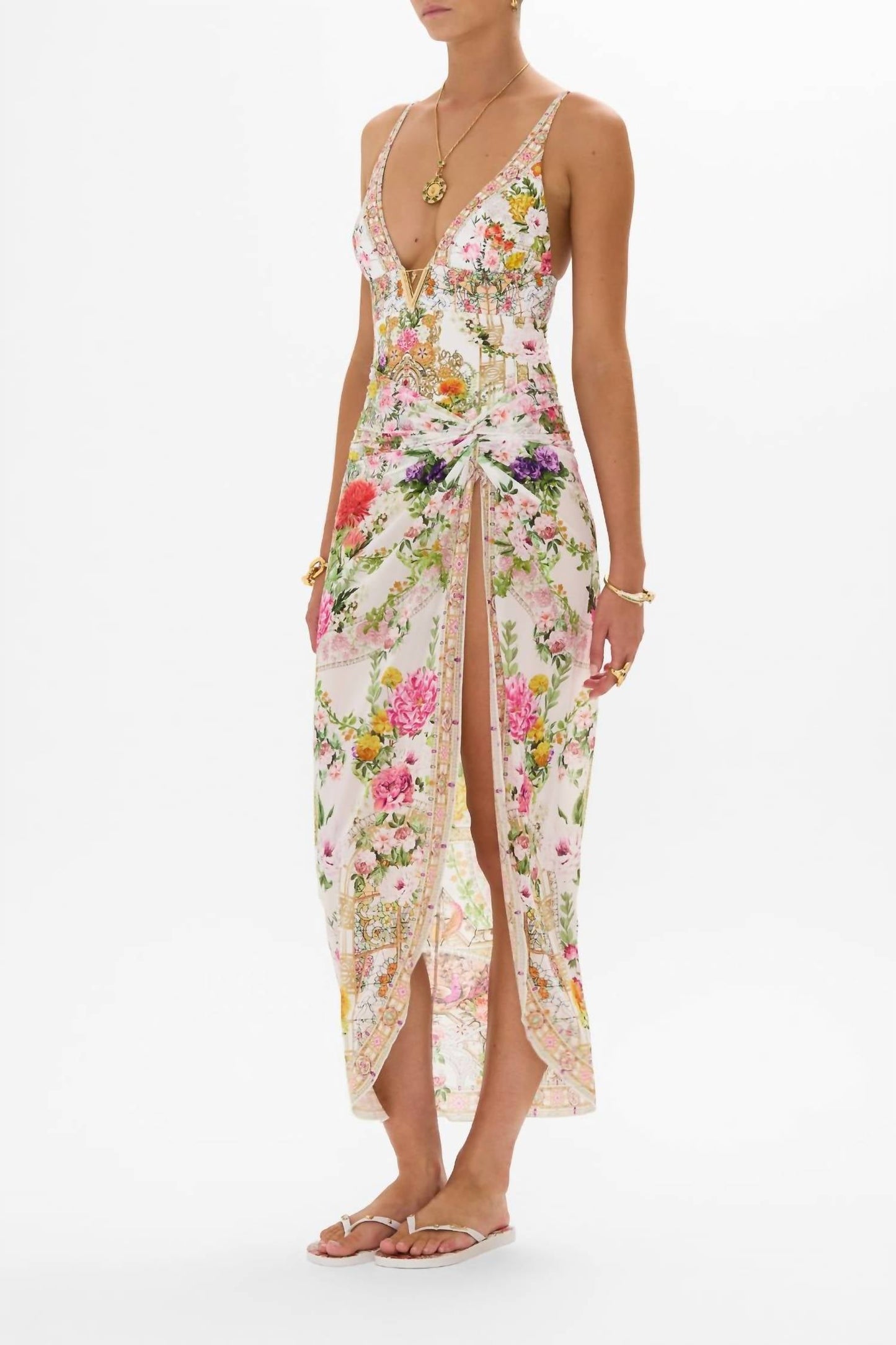 Camilla - Twist Front Long Skirt
