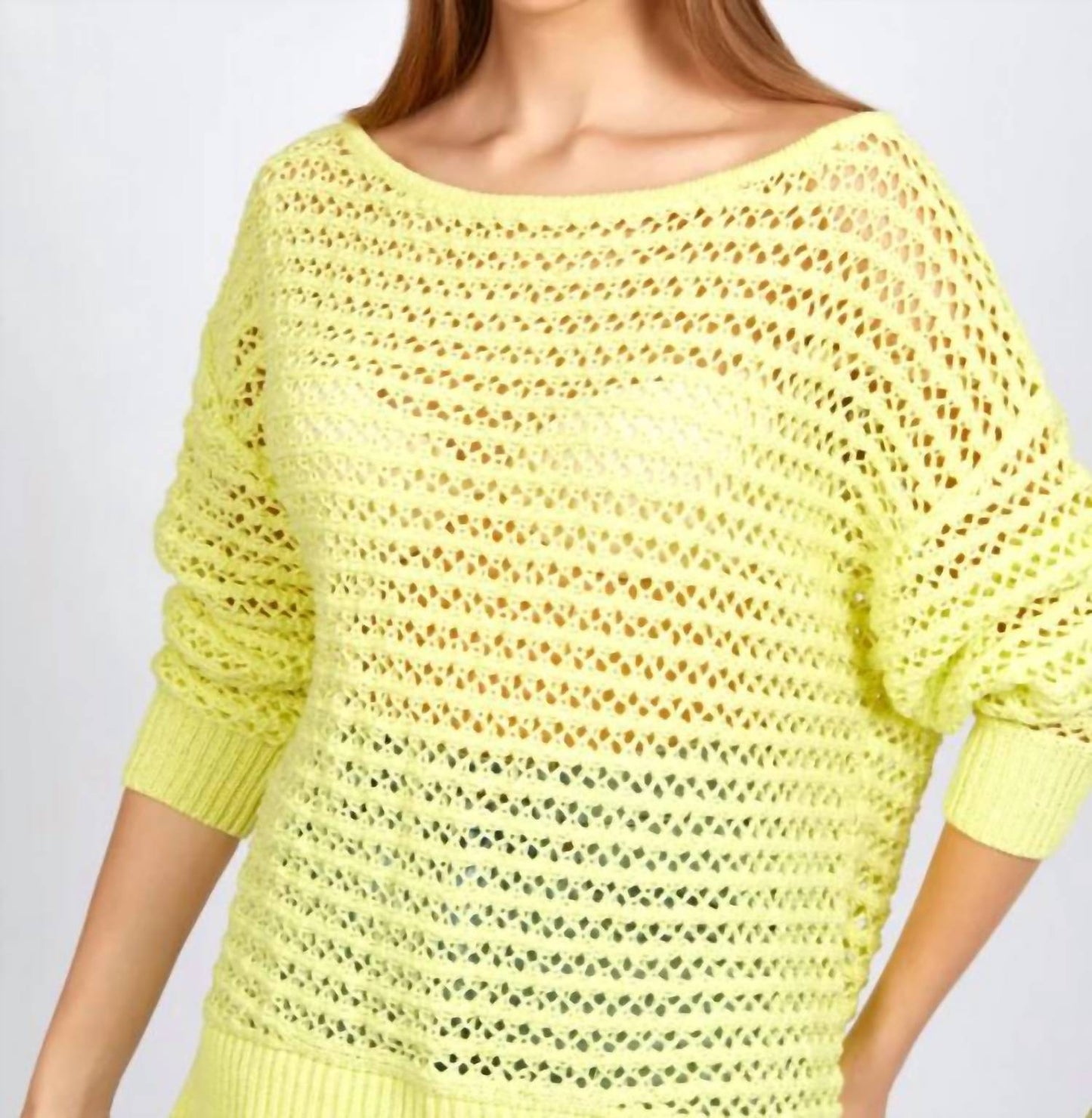 525 America - Cindy Open Stitch Sweater