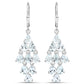 3.96 Carat Genuine Aquamarine .925 Sterling Silver Earrings
