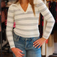Steve Madden - Yvette Striped Sailor Sweater