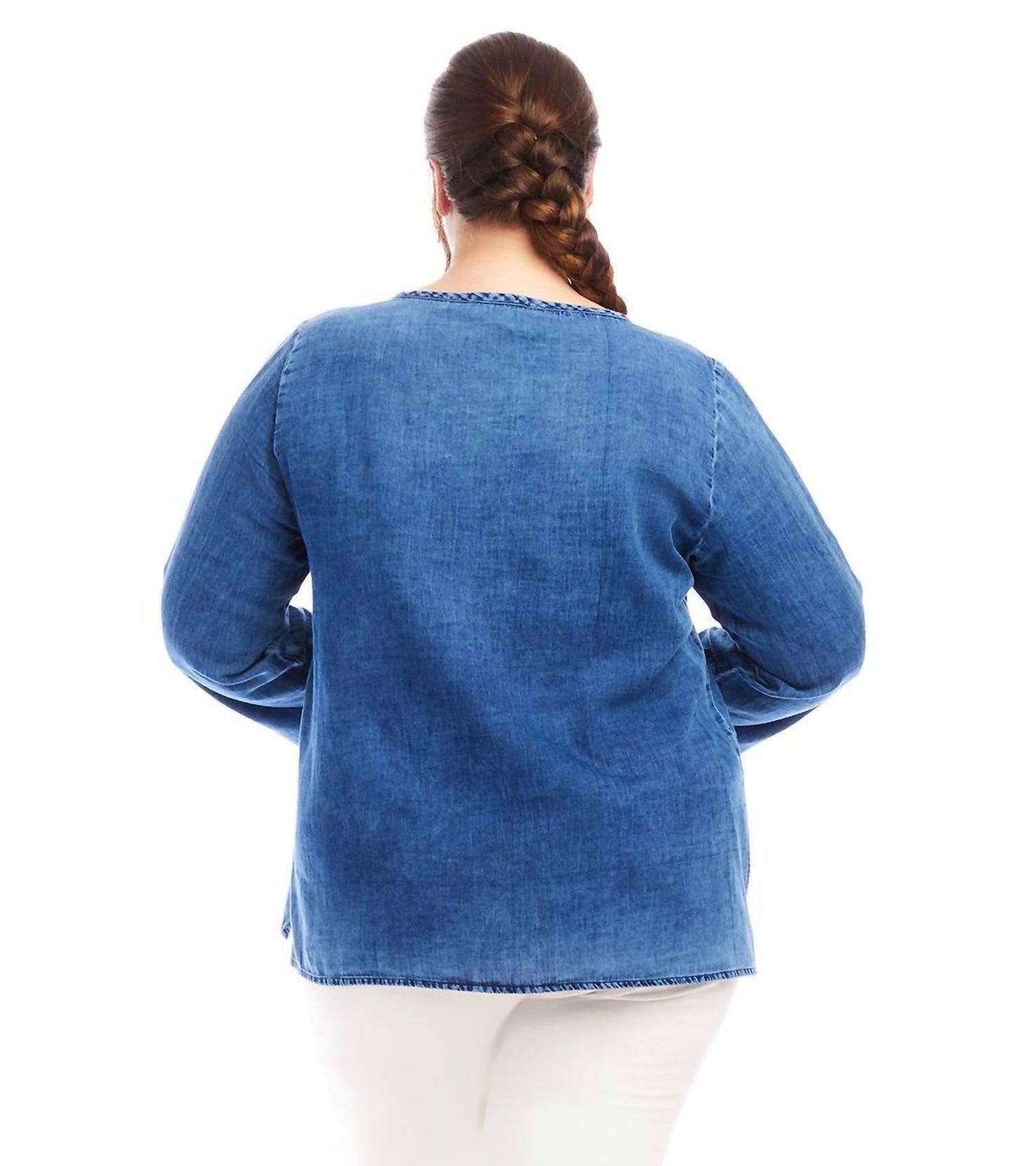 Karen Kane - Embroidered Boatneck Tunic - Plus
