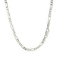 3.0mm 14k White Gold Solid Figaro Chain