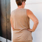A La Carte - Boat Neck Sleeveless Knit Tunic Top