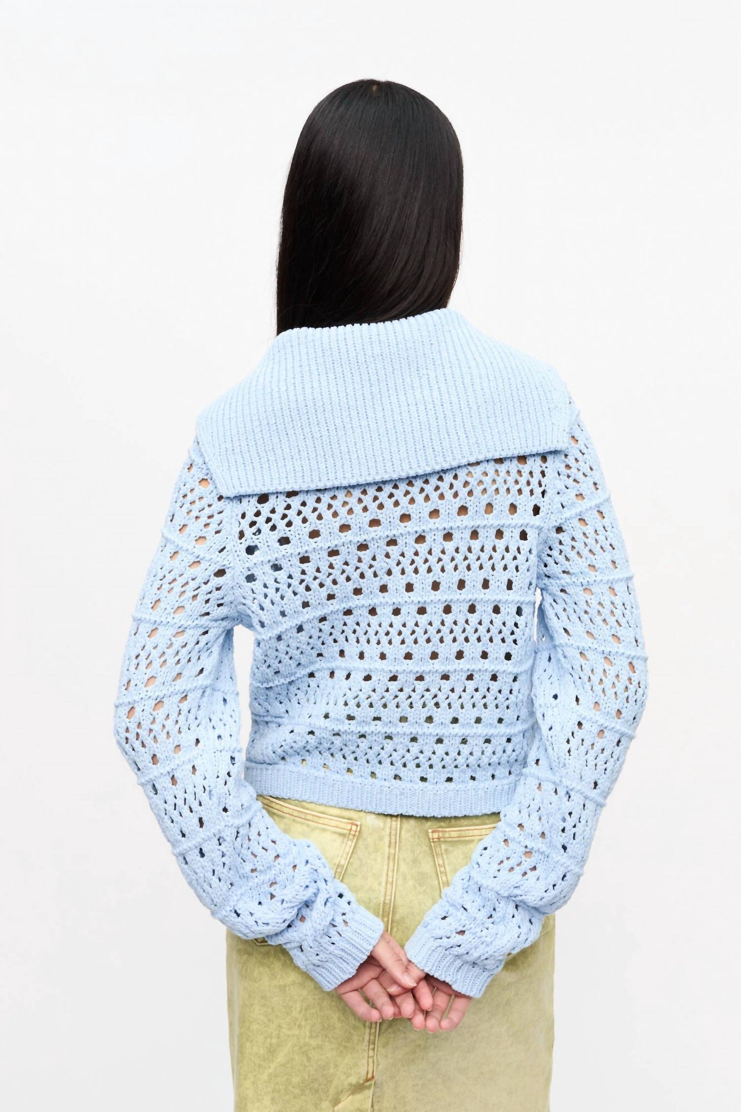 Ganni - Cotton Mix Tie String Cardigan