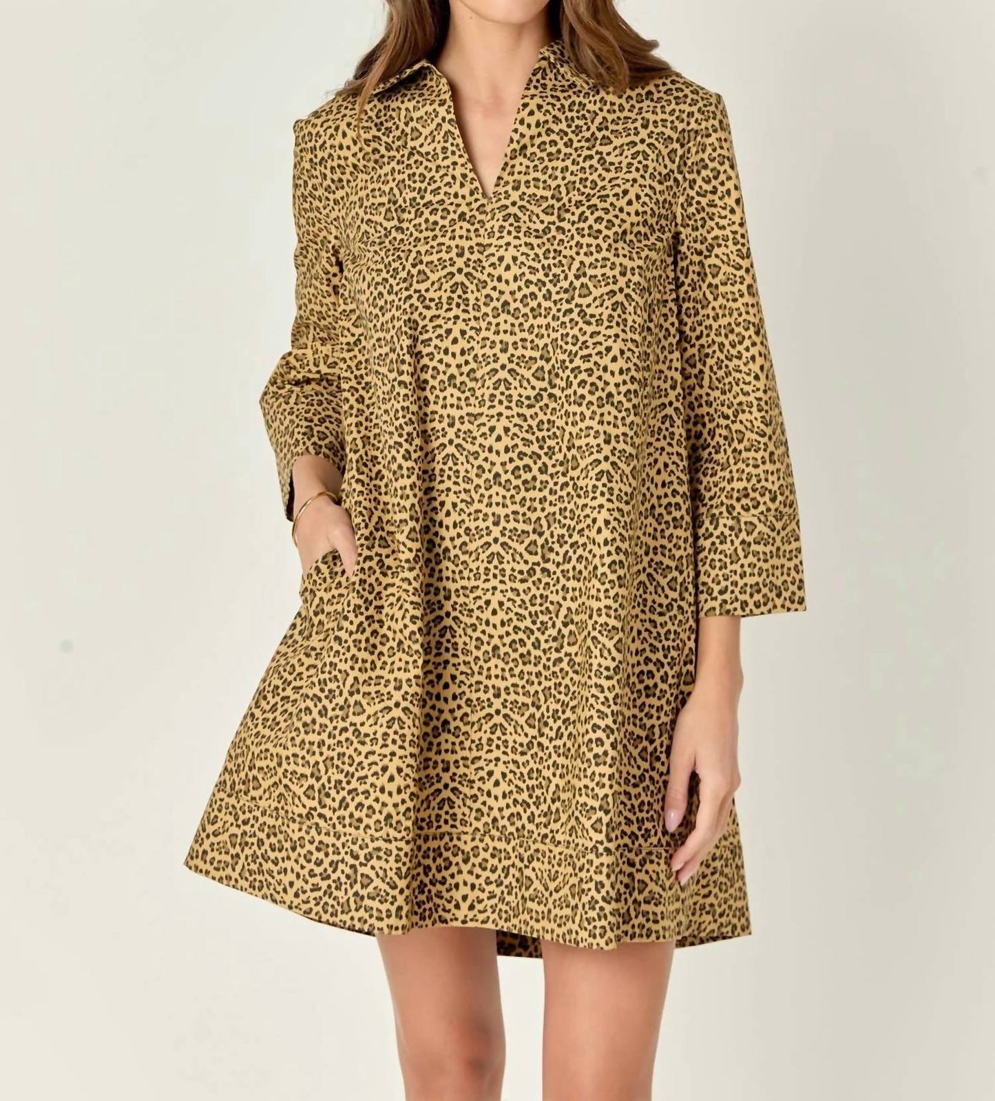 English Factory - Leopard Collar Mini Dress