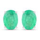 2.40 Carat Genuine Zambian Emerald 10K White Gold Earrings