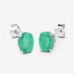 2.40 Carat Genuine Zambian Emerald 10K White Gold Earrings