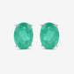 2.40 Carat Genuine Zambian Emerald 10K White Gold Earrings