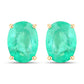 2.40 Carat Genuine Zambian Emerald 10K Yellow Gold Earrings