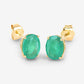 2.40 Carat Genuine Zambian Emerald 10K Yellow Gold Earrings