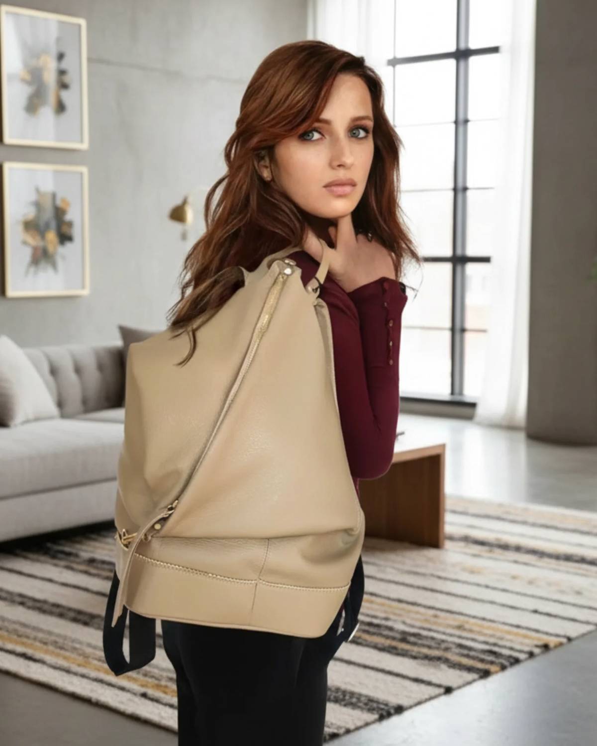 Berge - Women's Samy Leather Backpack