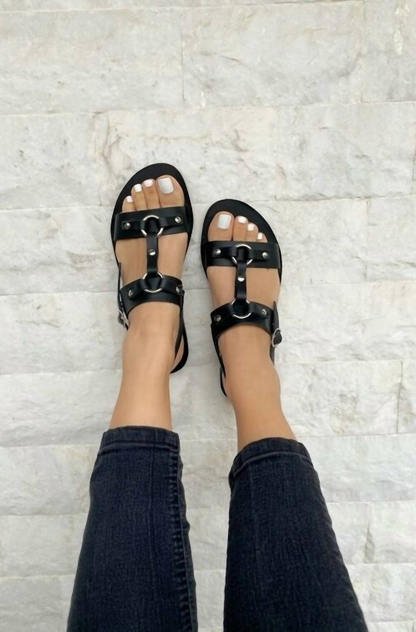 Christina Christi - LEATHER SANDALS VINTAGE DESIGN