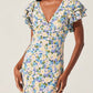 Astr - Celestine Floral Flutter Sleeve Maxi Dress