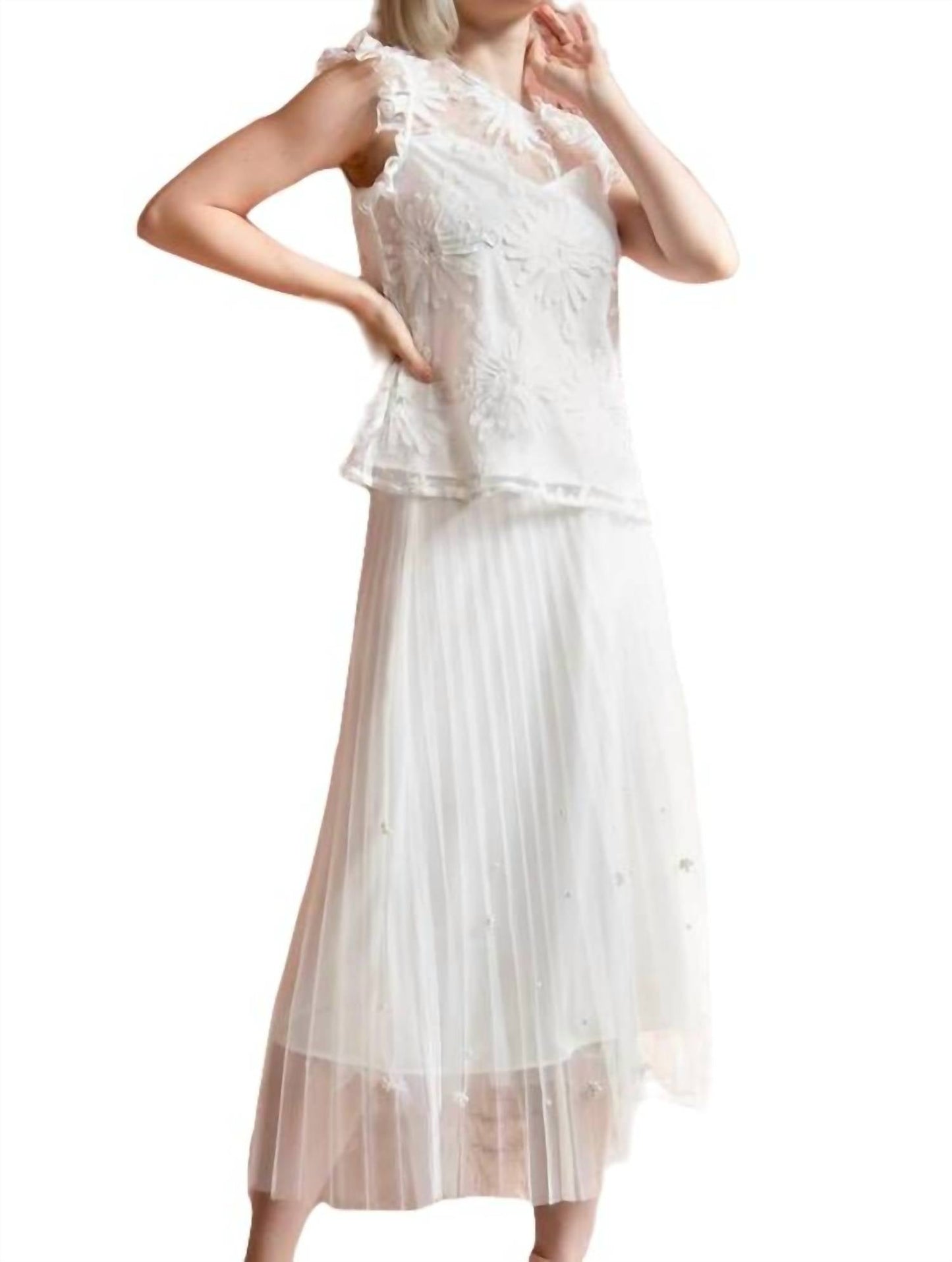Eva Franco - Lila Pearl Tulle Skirt