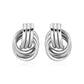 Polished Love Knot Earrings with Interlocking Rings in Sterling Silver