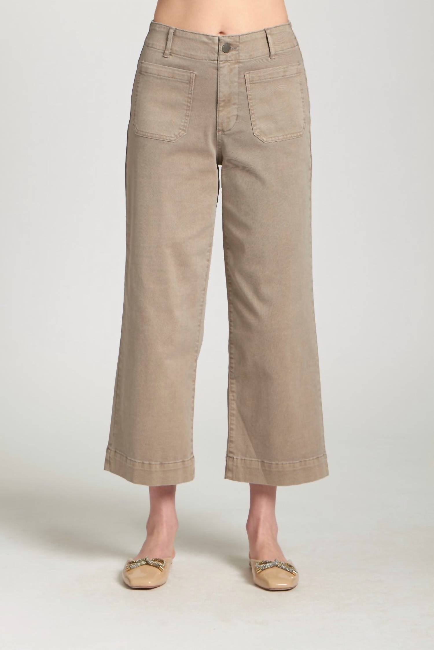 A.N.A - Crop Wide Leg Patch Pocket Pant