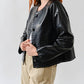 Aaron & Amber - Whipstitch Faux Leather Jacket