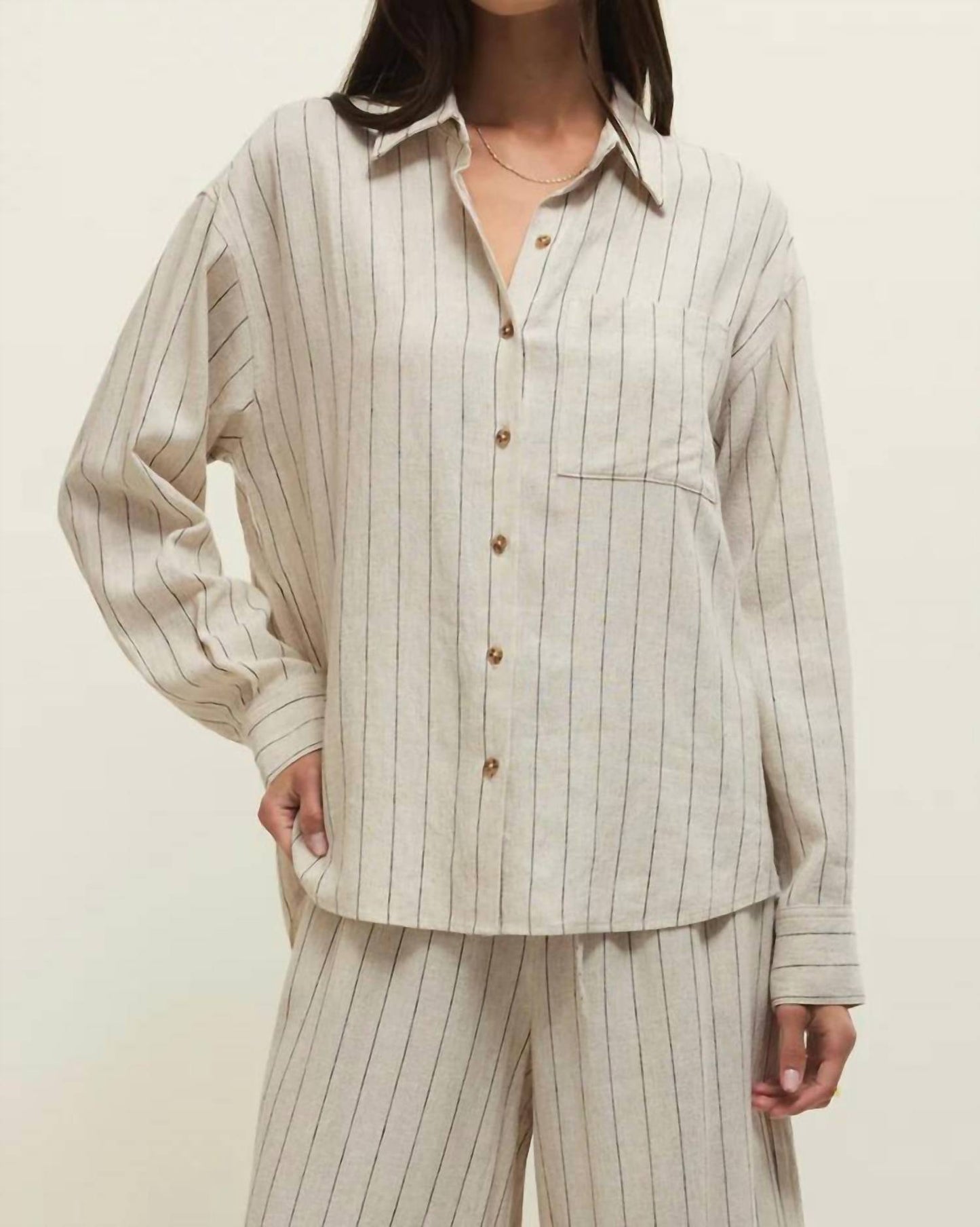 Z Supply - ALFIE STRIPED BUTTON UP TOP