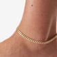 Eklexic - Women's Micro Link Curb Chain Anklet