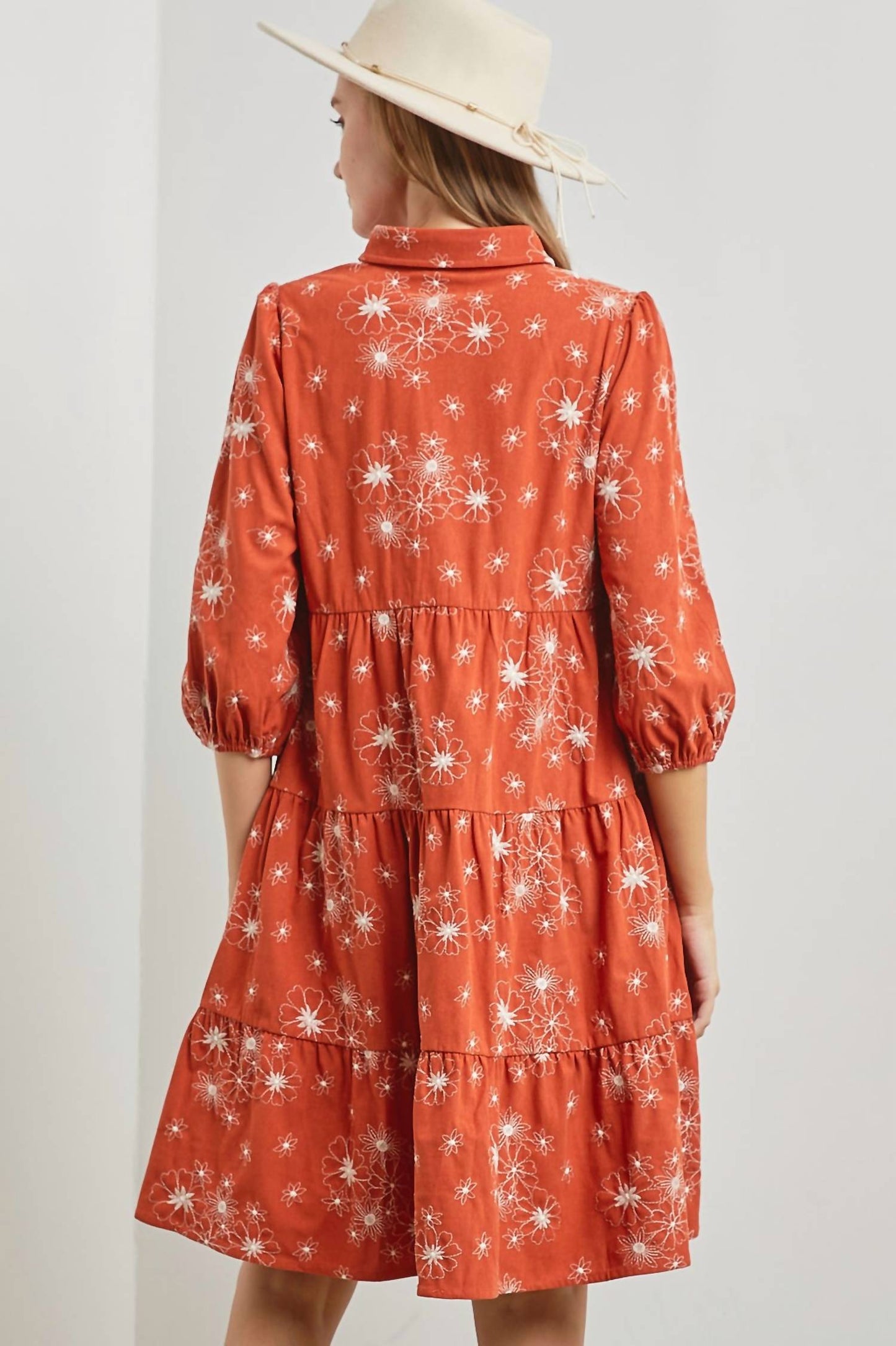 Baevely By Wellmade - Sienna Floral Design Tiered Midi Dress