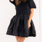 2.7 August Apparel - Short Sleeve Organza Mini Dress