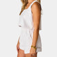 Buddylove - "It's Game Day!" White Faux Leather Crop Top