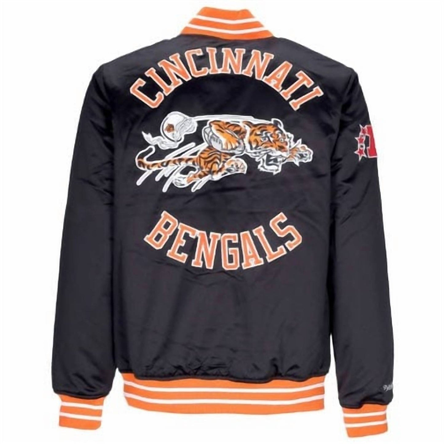 Mitchell & Ness - यूनिसेक्स एनएफएल सिनसिनाटी बेंगल्स हैवीवेट जैकेट