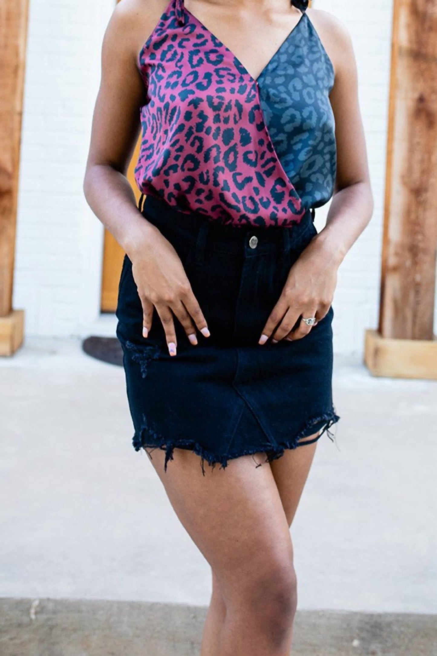 Buddylove - Sharon Distressed Mini Skirt