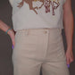 Allie Rose - Suede Laser Cut Wide Leg Pants