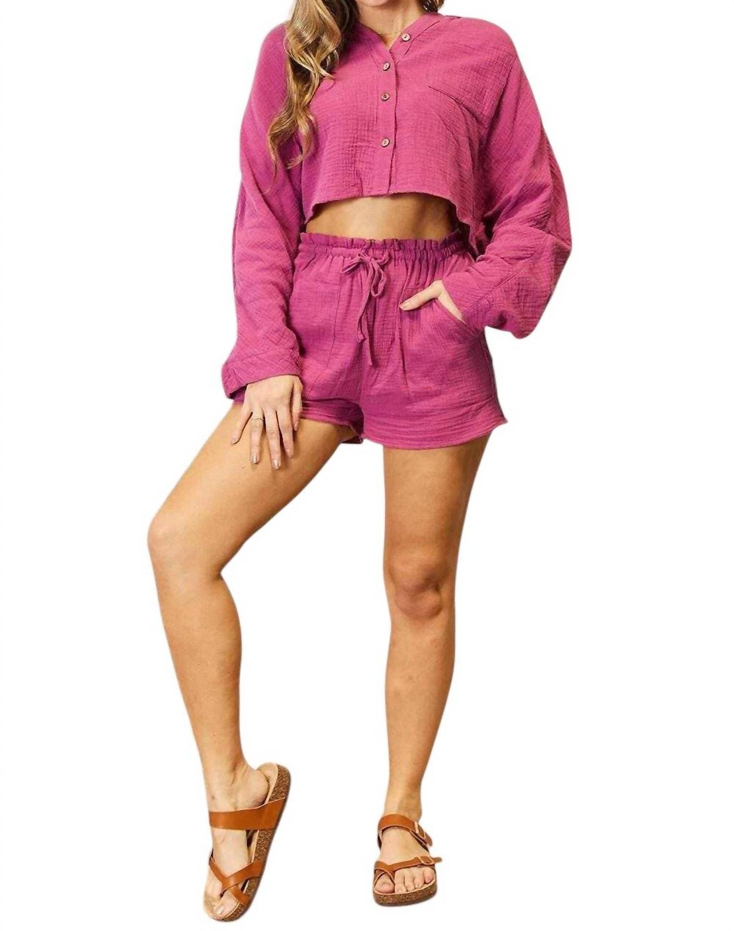 Basic Bae - Chic Two-Piece Button-Up Set