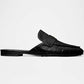 Tory Burch - Ballet Backless Loafer Croc Embossed