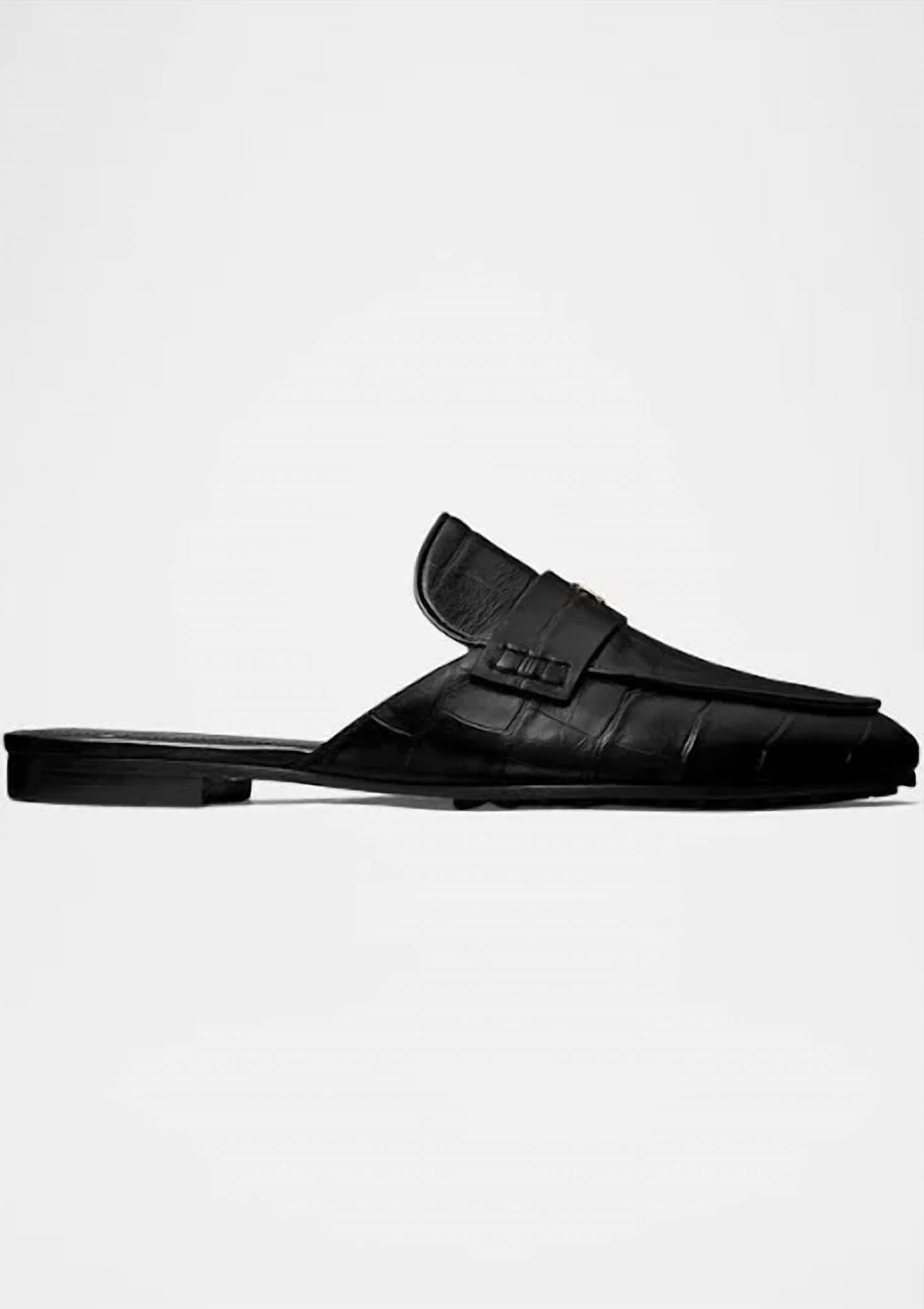 Tory Burch - Ballet Backless Loafer Croc Embossed