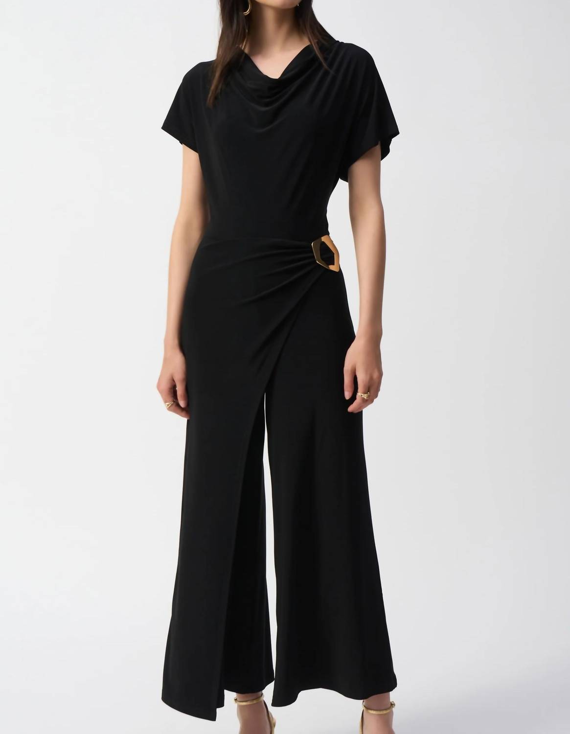 Joseph Ribkoff - Cowl Neck Wrap Front Jumpsuit