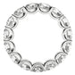 Round Cut Lab Grown Diamond Eternity Ring in 14k White Gold (5 cttw FG/VS2)