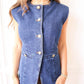 2.7 August Apparel - Bold Denim Sleeveless Vest