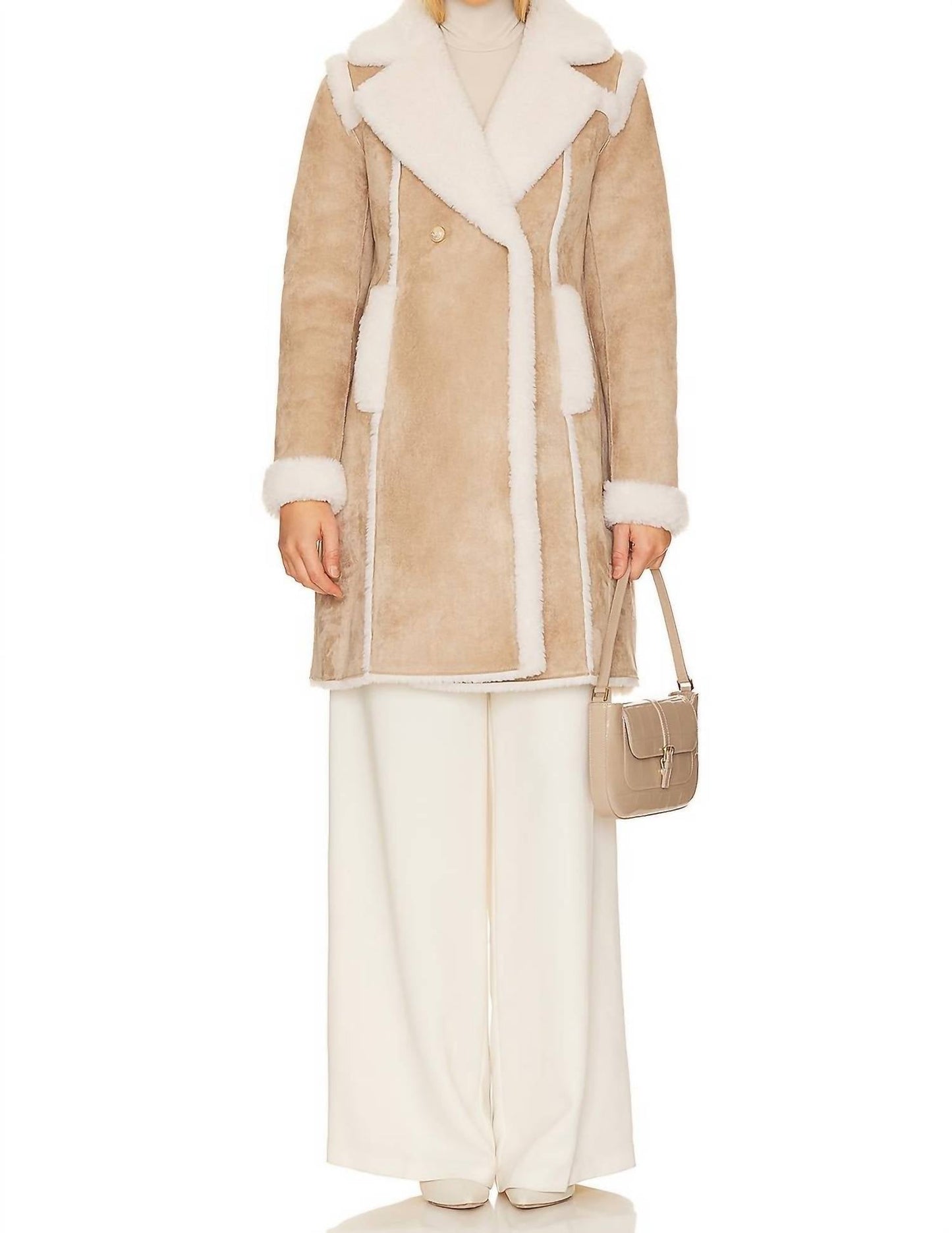 Generation Love - Scottie Faux Suede Shearling Coat