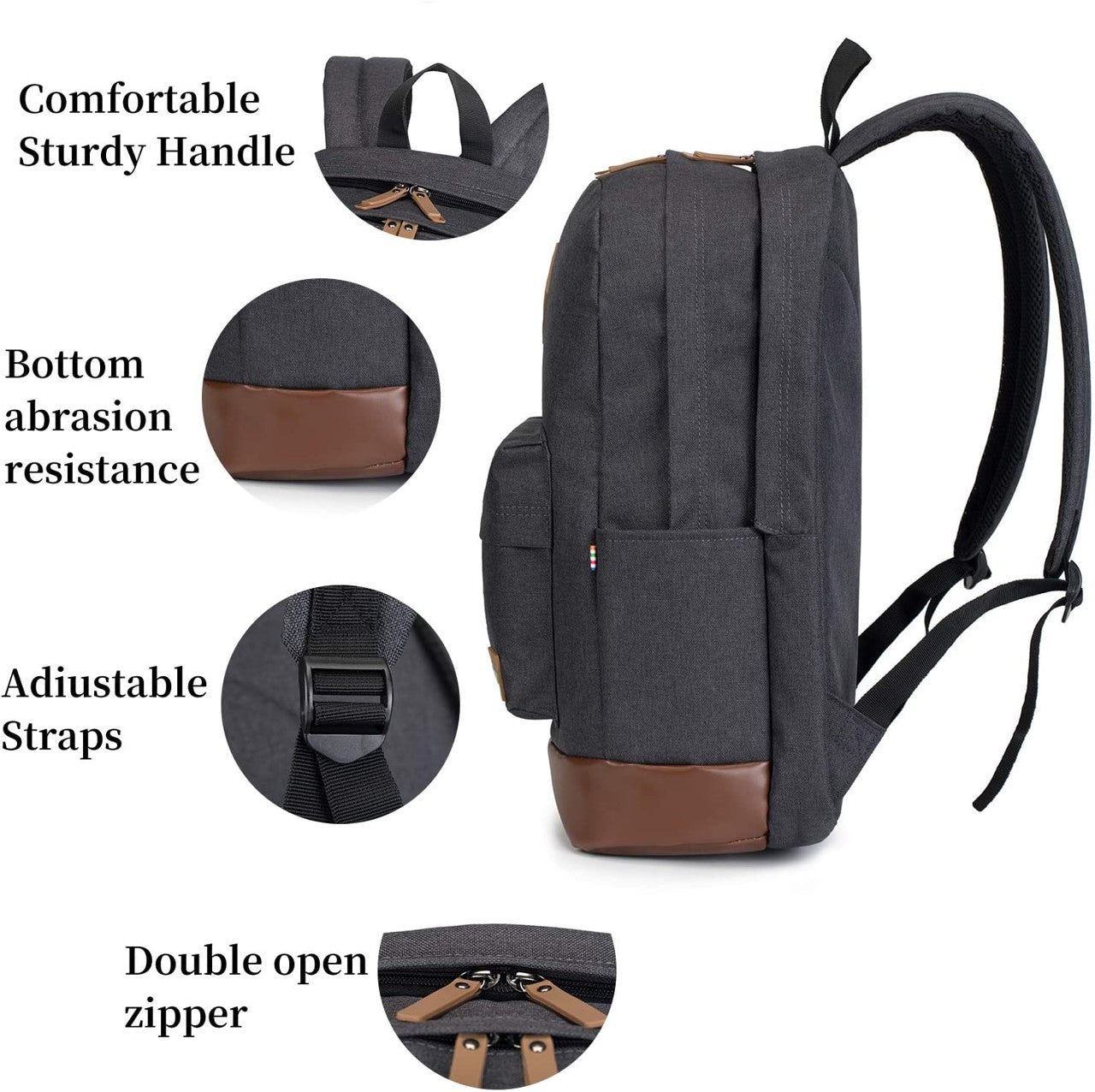 Ebox Classic Travel Backpack with Laptop Sleeve and Tablet Storage 15.6"