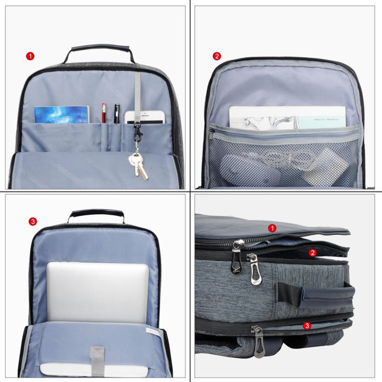 Ebox Classic Travel Backpack with Laptop Sleeve and Tablet Storage 15.6"