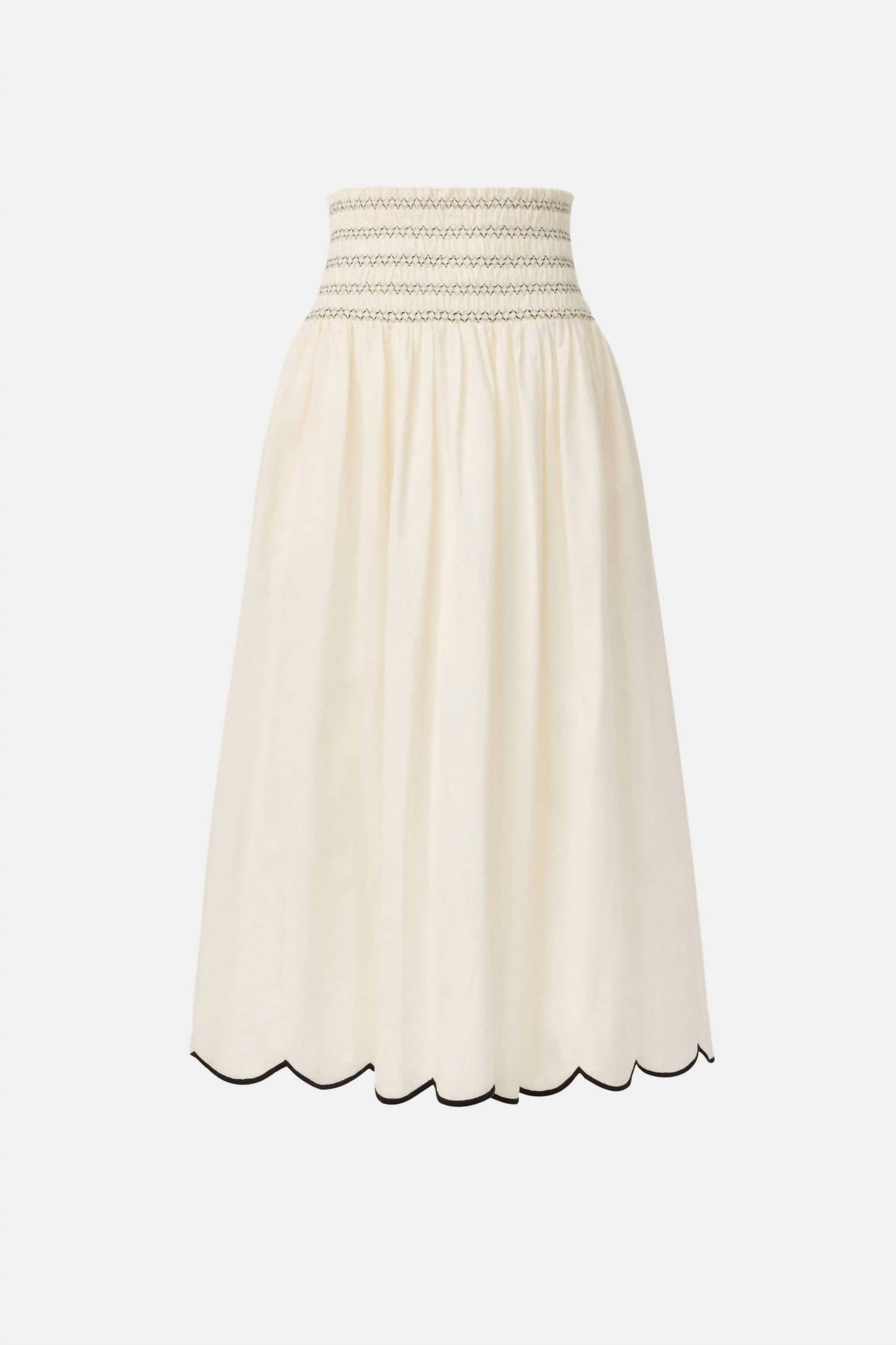 Fifteen Twenty - Elsa Smocked Waist Midi Skirt