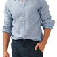 Rodd & Gunn Seaford Linen Button-Up Shirt in Denim, Size Xxx-Large