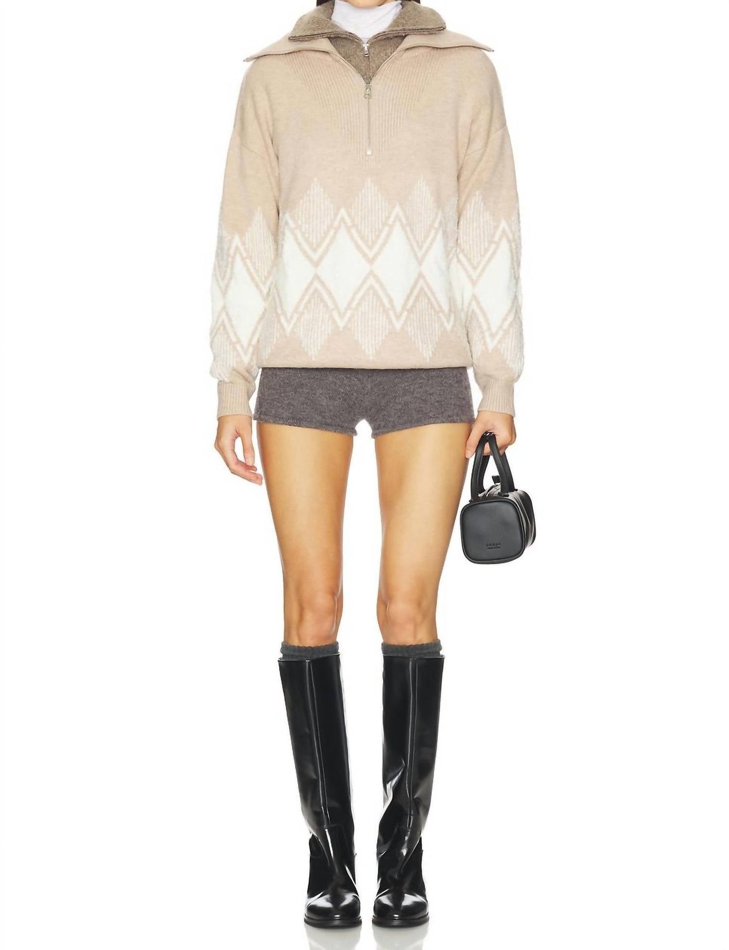 Varley - Betty Jacquard Half Zip Sweater