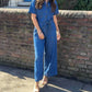 Z Supply - Elsie Denim Short Sleeve Jumpsuit