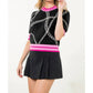 Thml - Tila Print Short Sleeve Sweater